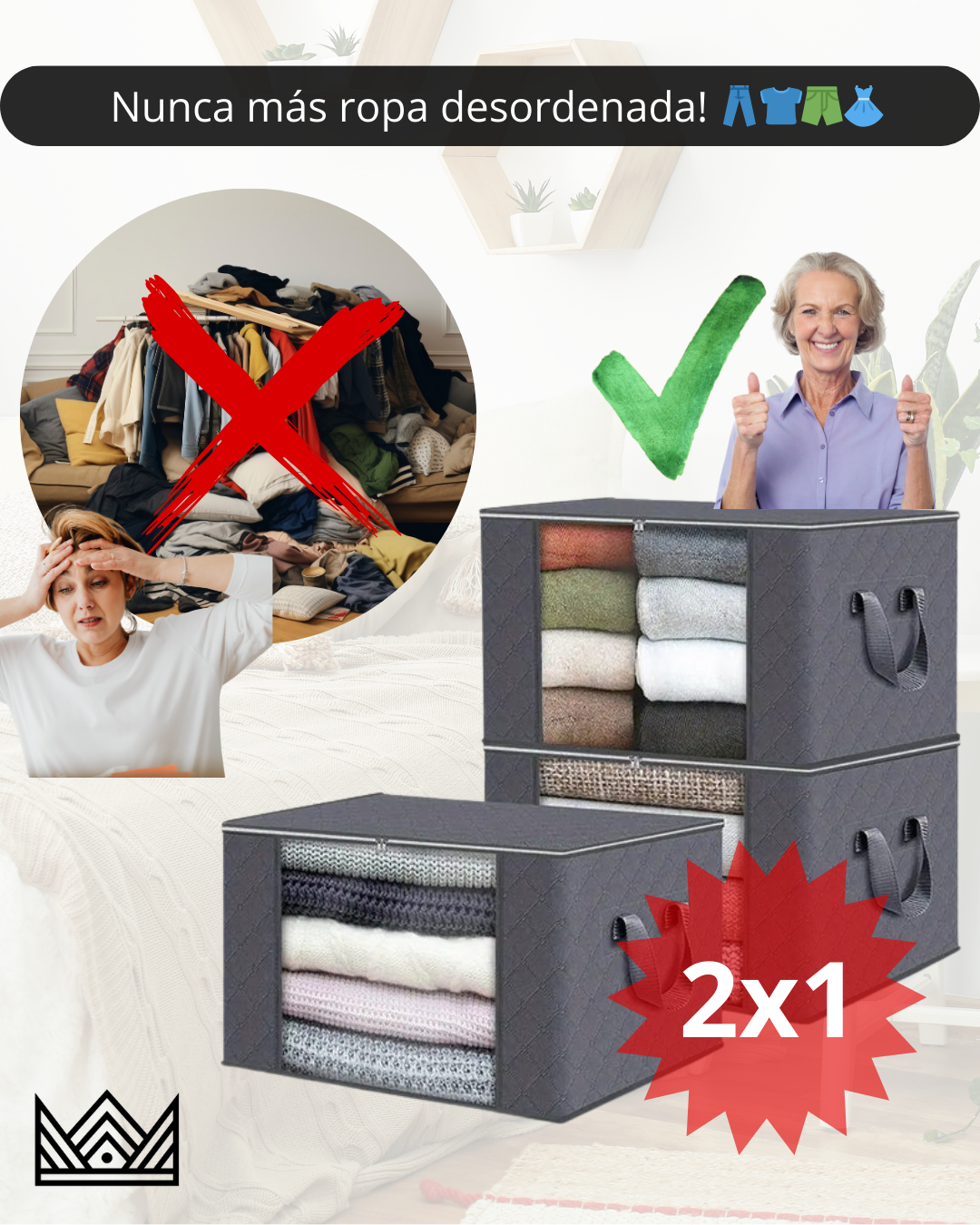 Organizador de ropa - Ahorra espacio ahora!