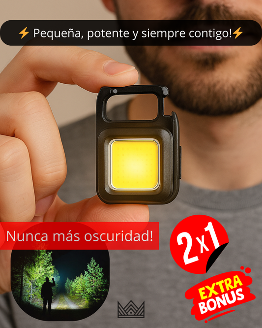 Súper linterna de Bolsillo – Luz Portátil 2x1