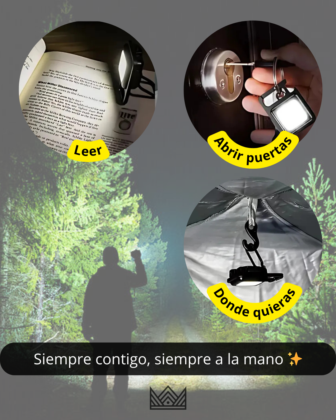 Súper linterna de Bolsillo – Luz Portátil 2x1